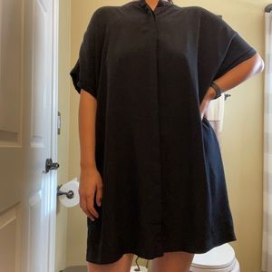 Black tunic flowy mini dress size XL with pockets